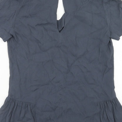 Womens UK Size 8 The White Company Blue Basic Blouse