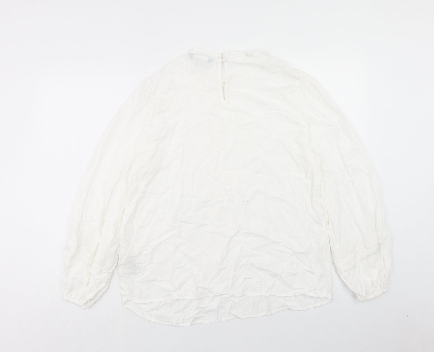 Womens UK Size 14 Marks and Spencer White Basic Blouse