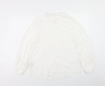 Womens UK Size 14 Marks and Spencer White Basic Blouse