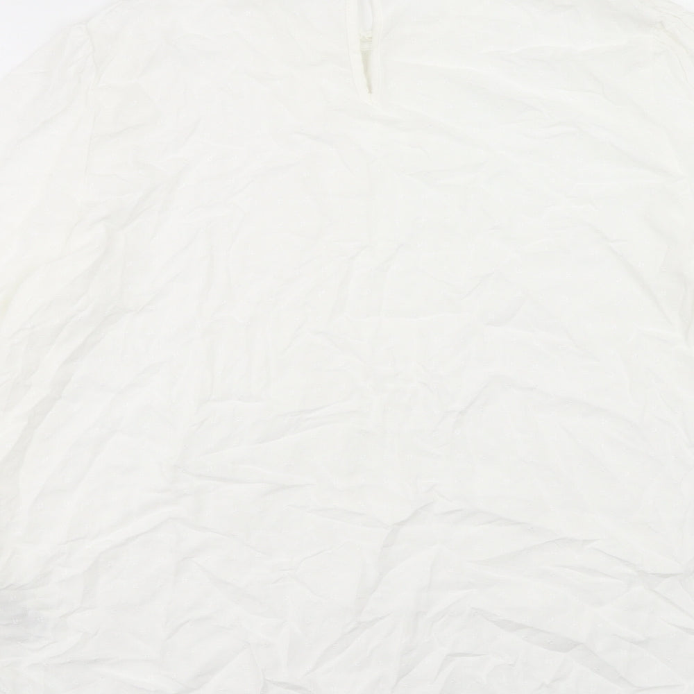 Womens UK Size 14 Marks and Spencer White Basic Blouse