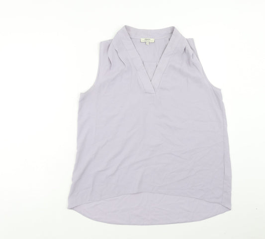 Papaya Womens Purple Polyester Basic Tank Size 12 V-Neck