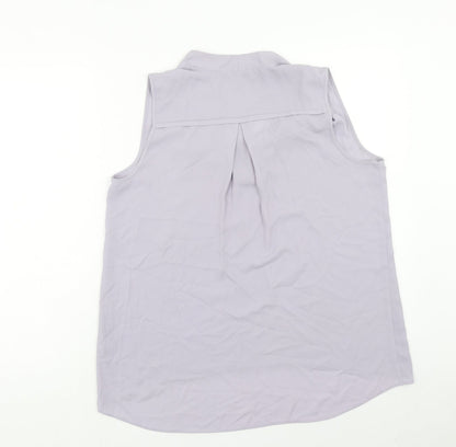 Papaya Womens Purple Polyester Basic Tank Size 12 V-Neck