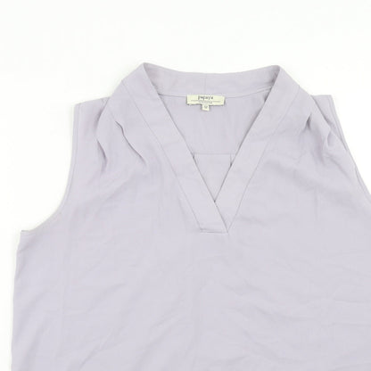Papaya Womens Purple Polyester Basic Tank Size 12 V-Neck