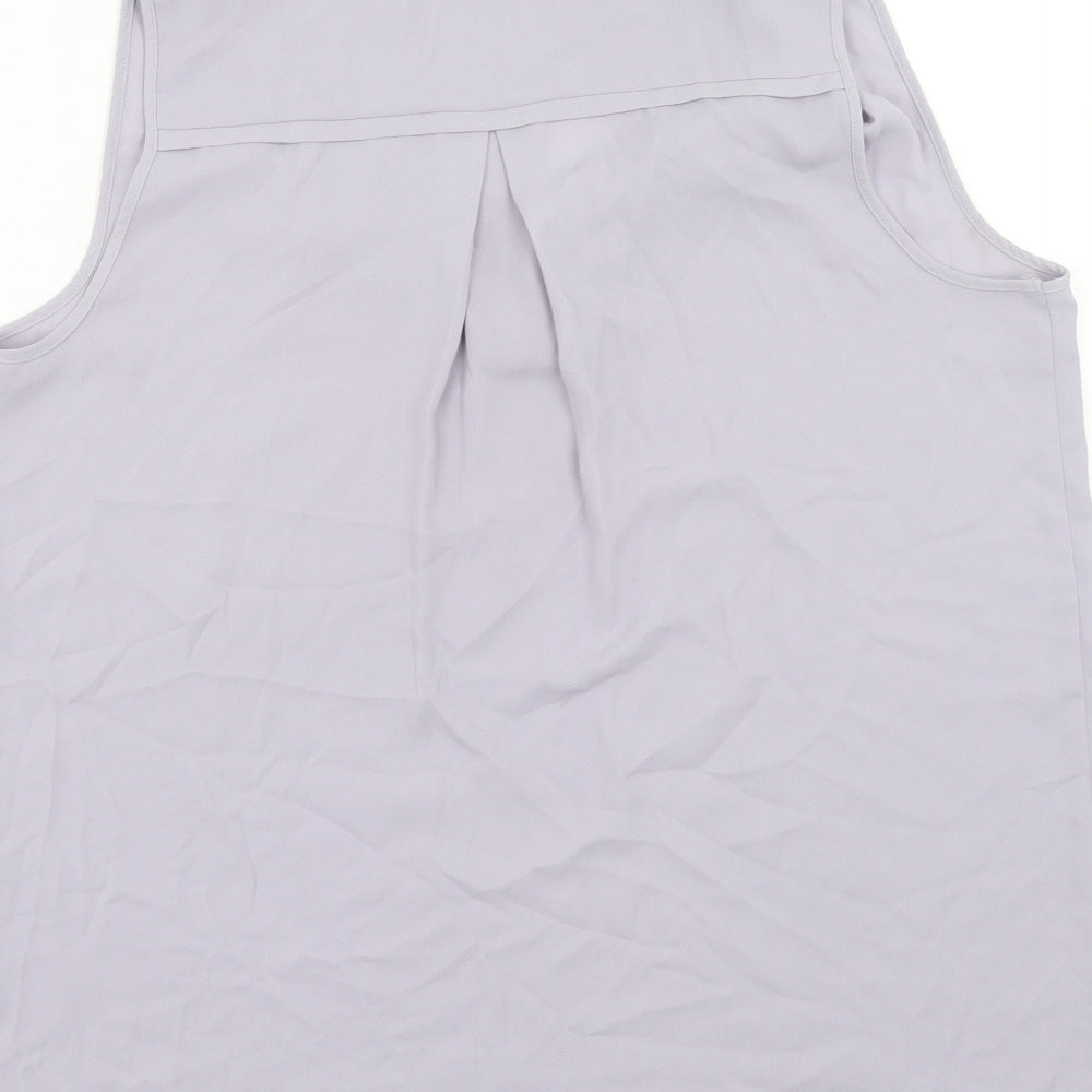 Papaya Womens Purple Polyester Basic Tank Size 12 V-Neck