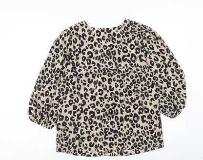 Womens UK Size 10 Marks and Spencer Brown Basic Blouse