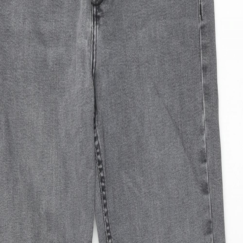 Topshop Womens Grey Cotton Skinny Jeans Size 26 in L32 in Regular Zip