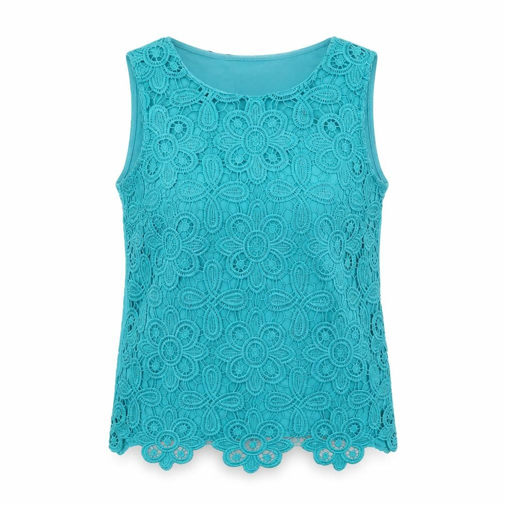 Womens UK Size 6 F&F Blue Basic Tank
