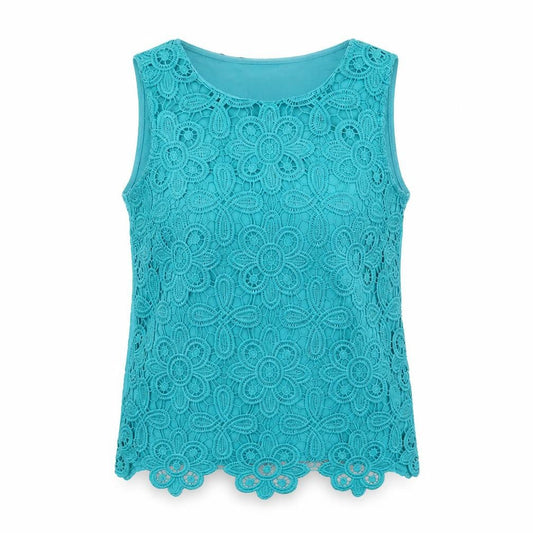 Womens UK Size 6 F&F Blue Basic Tank