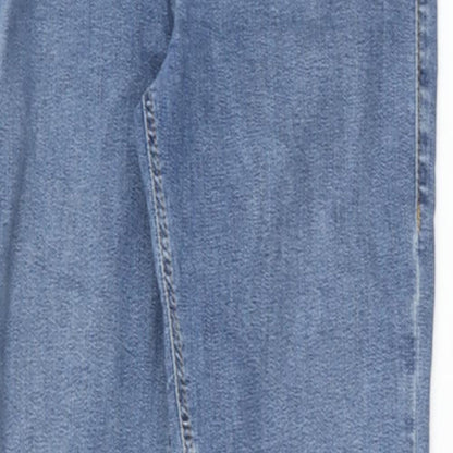 Topshop Womens Blue Cotton Skinny Jeans Size 28 in L32 in Regular Zip
