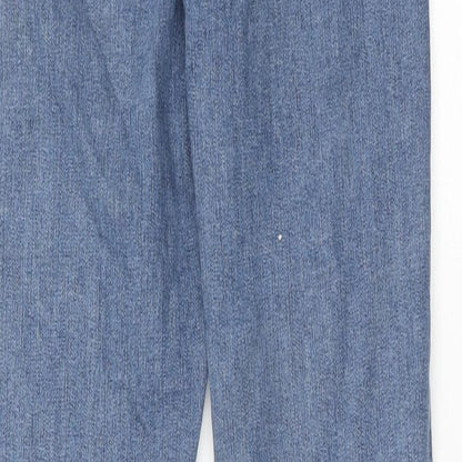 Topshop Womens Blue Cotton Skinny Jeans Size 28 in L32 in Regular Zip