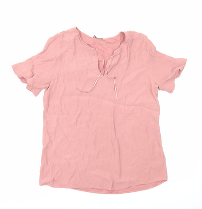Womens UK Size S Phase Eight Pink Basic Blouse