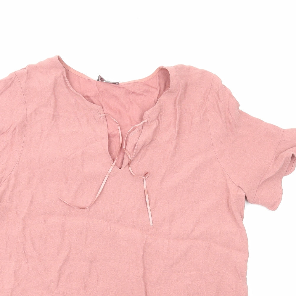 Womens UK Size S Phase Eight Pink Basic Blouse