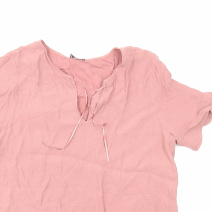 Womens UK Size S Phase Eight Pink Basic Blouse