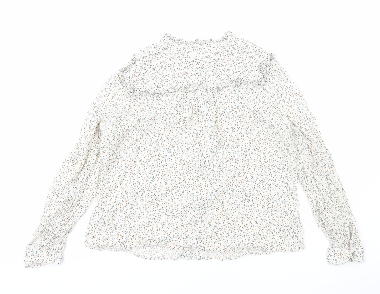 Womens UK Size 14 Marks and Spencer White Basic Button-Up