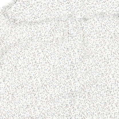 Womens UK Size 14 Marks and Spencer White Basic Button-Up