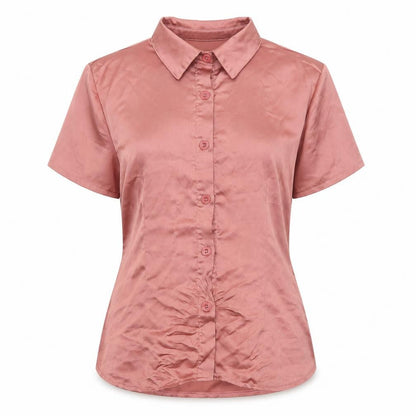 Womens UK Size 12 Boohoo Pink Basic Button-Up
