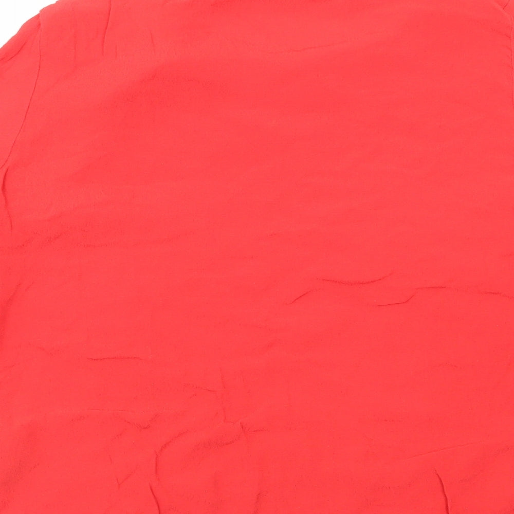 Womens UK Size 8 H&M Red Basic Blouse