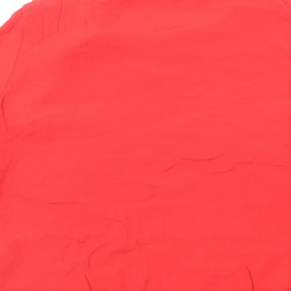 Womens UK Size 8 H&M Red Basic Blouse