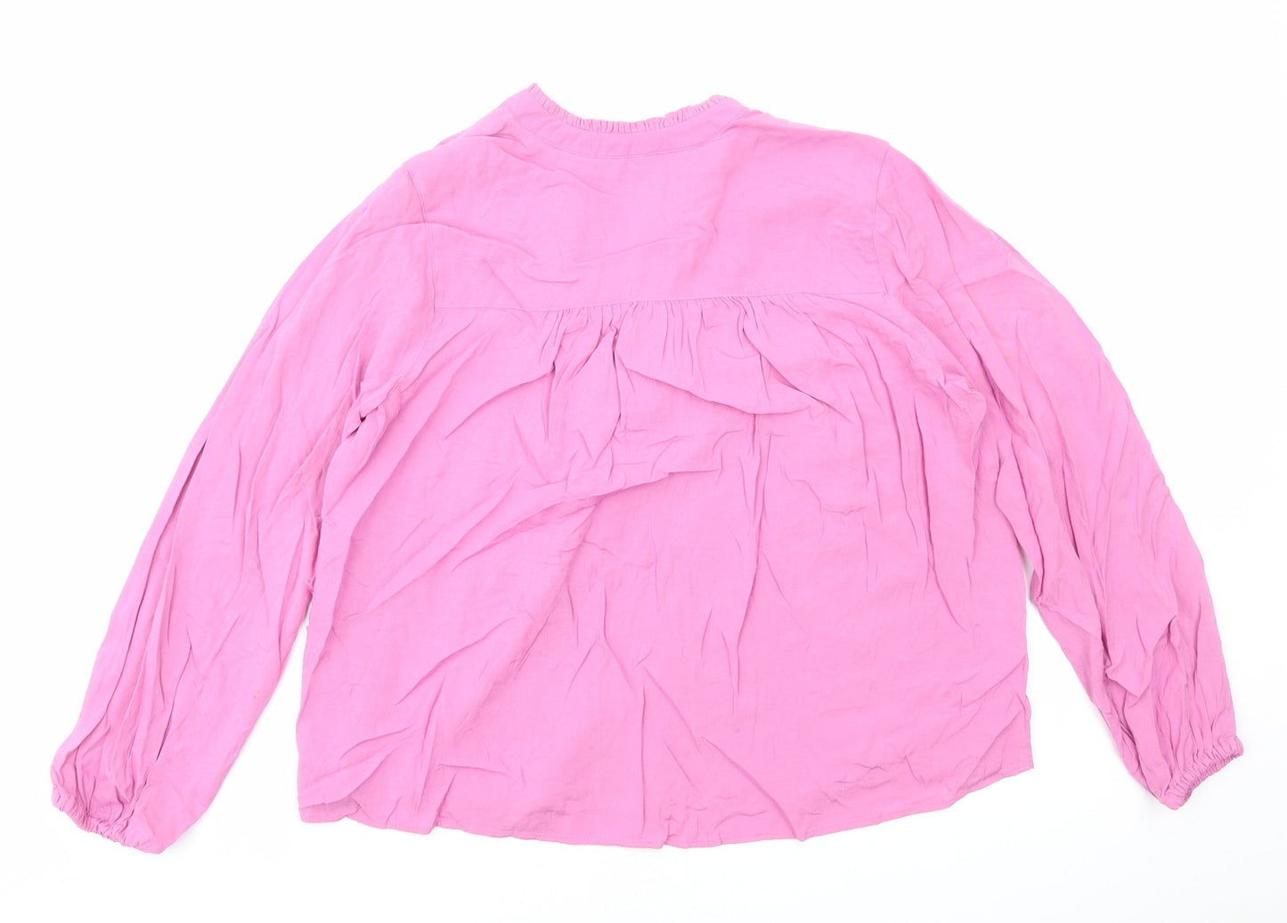 Womens UK Size 10 Marks and Spencer Pink Basic Blouse