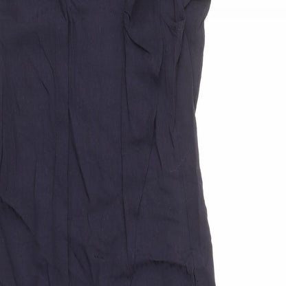 H&M Womens Blue Viscose A-Line Size 8 V-Neck Pullover