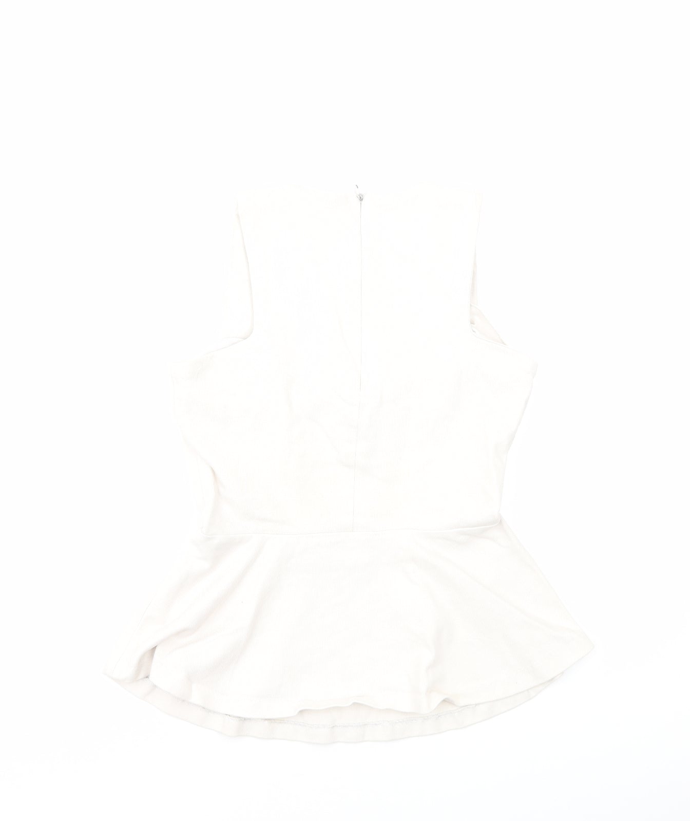 Womens UK Size S Zara Beige Basic Tank