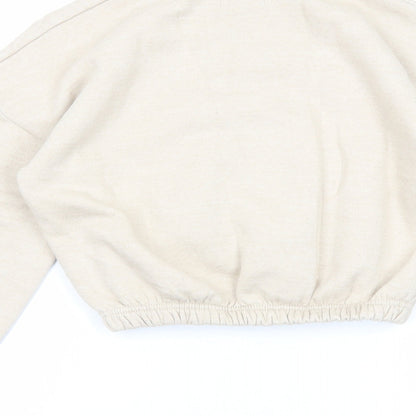 I SAW IT FIRST Womens Beige Cotton Pullover Sweatshirt Size 6 Pullover