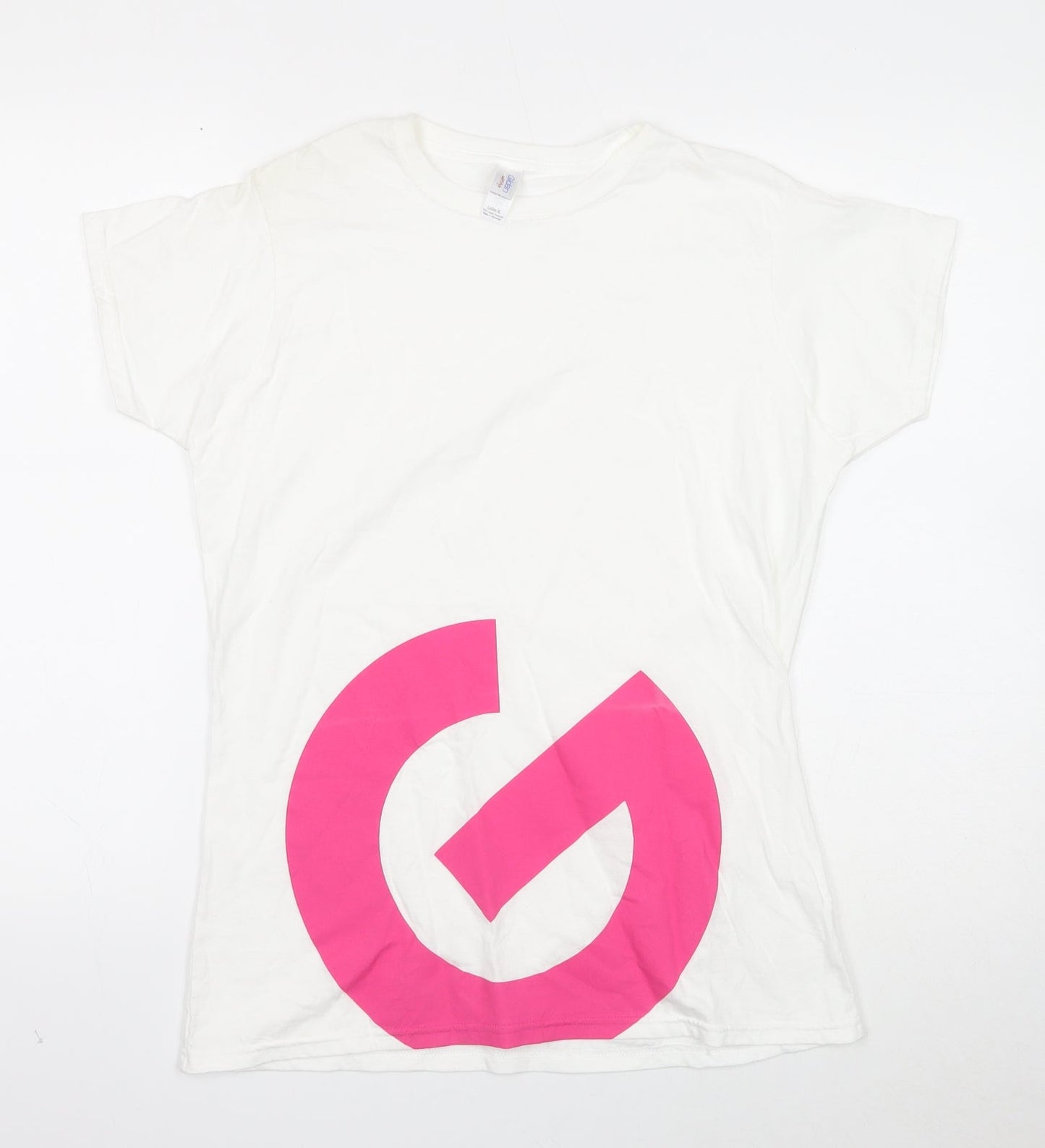 Womens UK Size XL Gildan White Basic T-Shirt