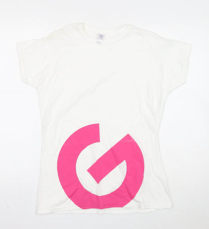 Womens UK Size XL Gildan White Basic T-Shirt