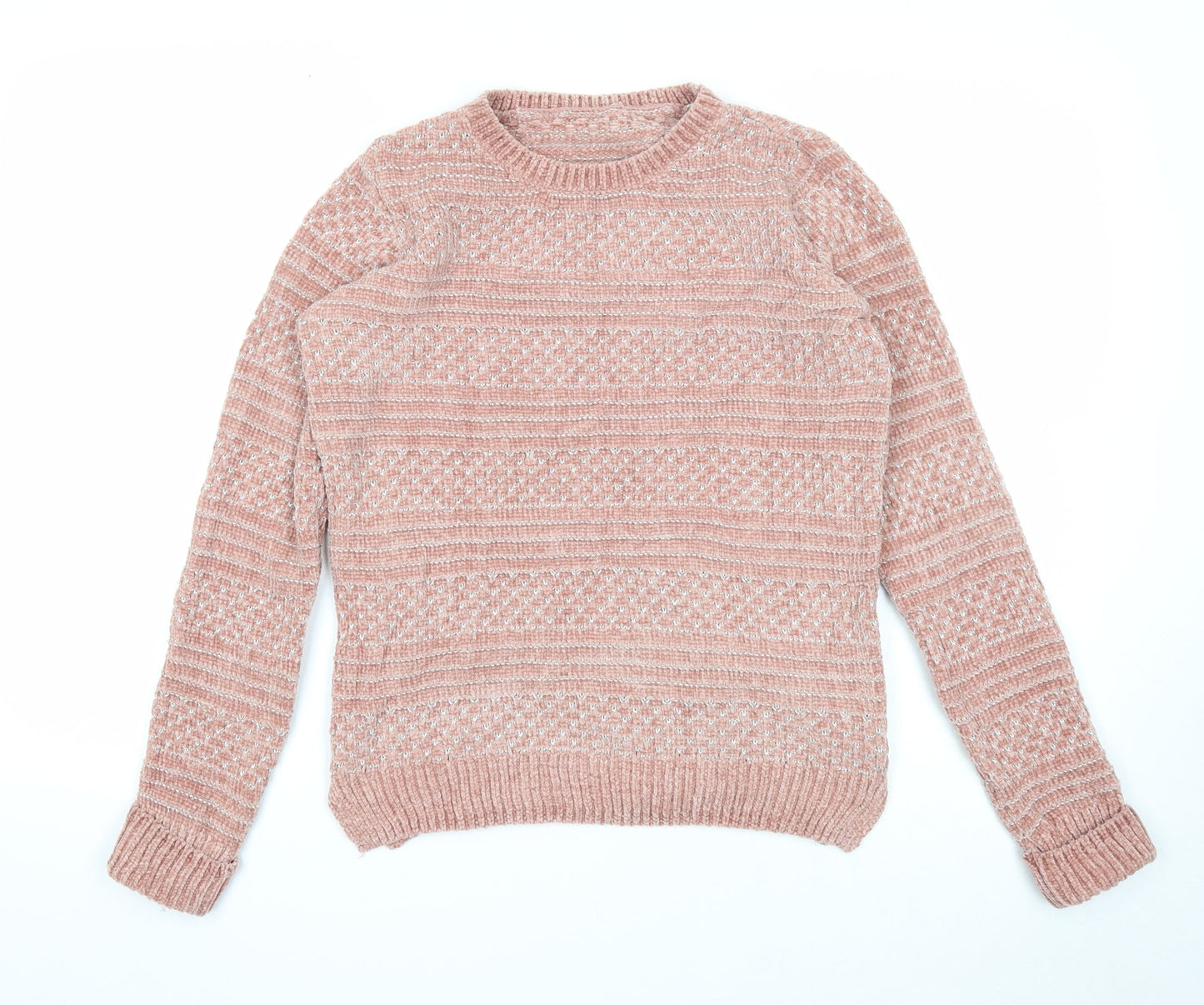 Womens UK Size 8 Preworn Pink Pullover Jumper