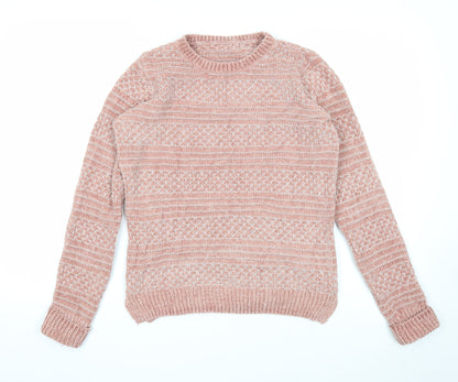 Womens UK Size 8 Preworn Pink Pullover Jumper