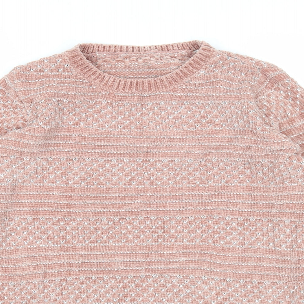 Womens UK Size 8 Preworn Pink Pullover Jumper