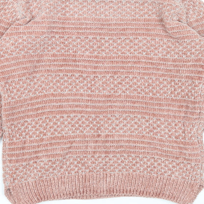 Womens UK Size 8 Preworn Pink Pullover Jumper