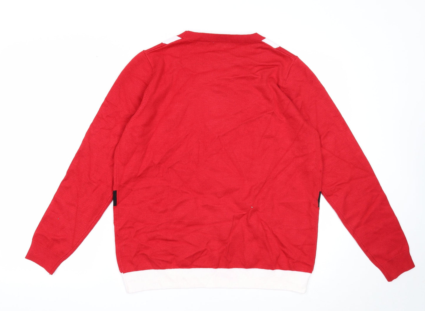 Society Eight Womens Red Round Neck Viscose Pullover Jumper Size XL