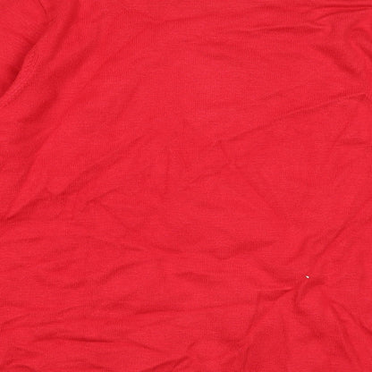 Society Eight Womens Red Round Neck Viscose Pullover Jumper Size XL