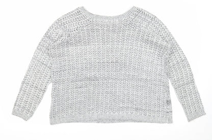 Womens UK Size 10 River Island Silver Pullover Jumper