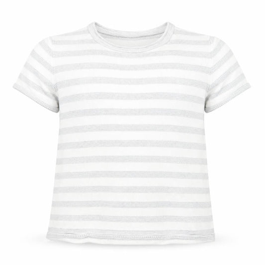 NEXT Boys White Round Neck Striped Cotton Pullover Jumper Size 2-3 Years Pullover