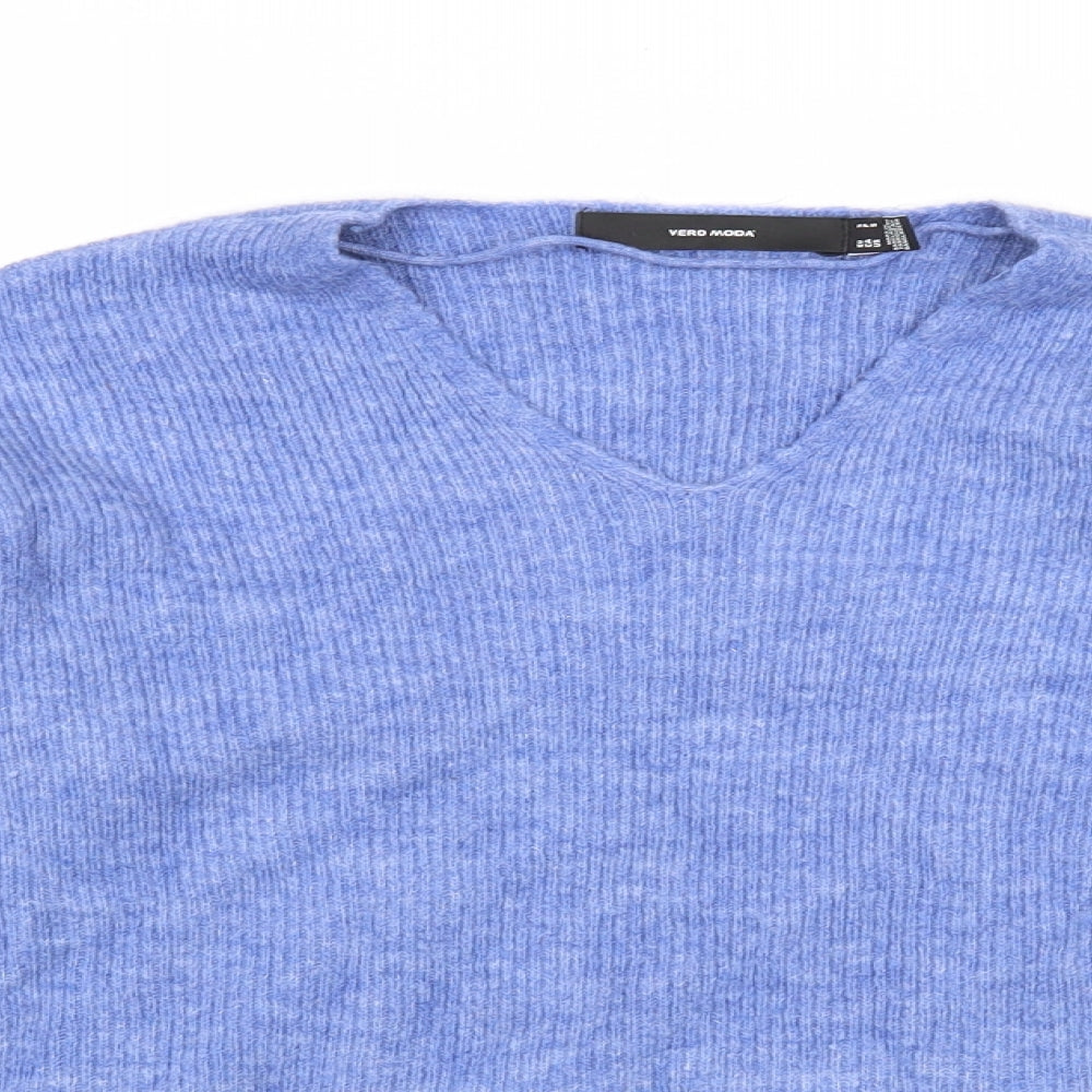 Womens UK Size S VERO MODA Blue Pullover Jumper