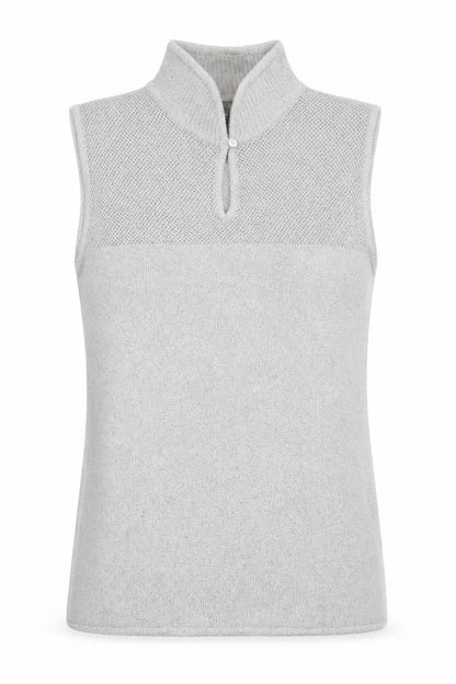 E'sensual Womens Grey Acetate Basic Tank Size M Mock Neck