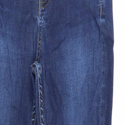 Oasis Womens Blue Cotton Skinny Jeans Size S Regular Zip