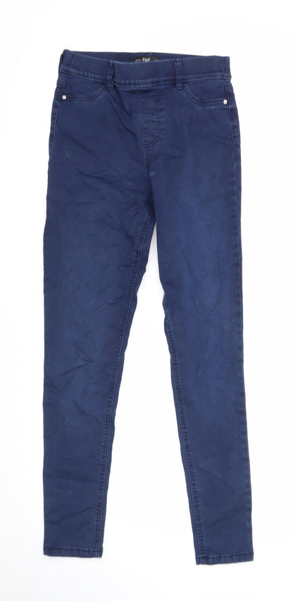 F&F Womens Blue Cotton Skinny Jeans Size 8 Regular