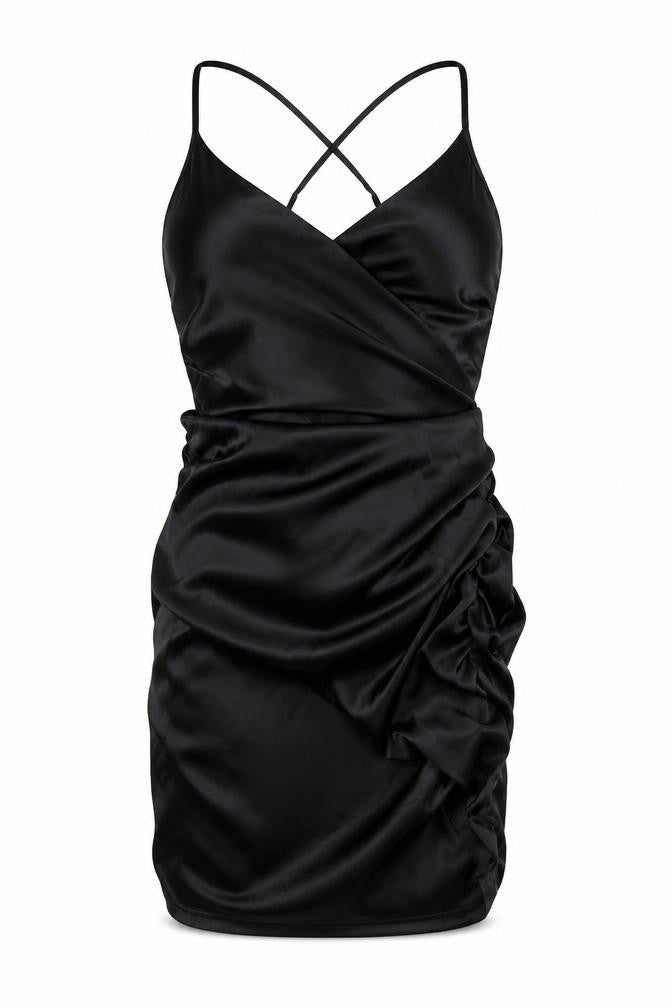 Missguided Womens Black Polyester Bodycon Size 10 V-Neck Zip
