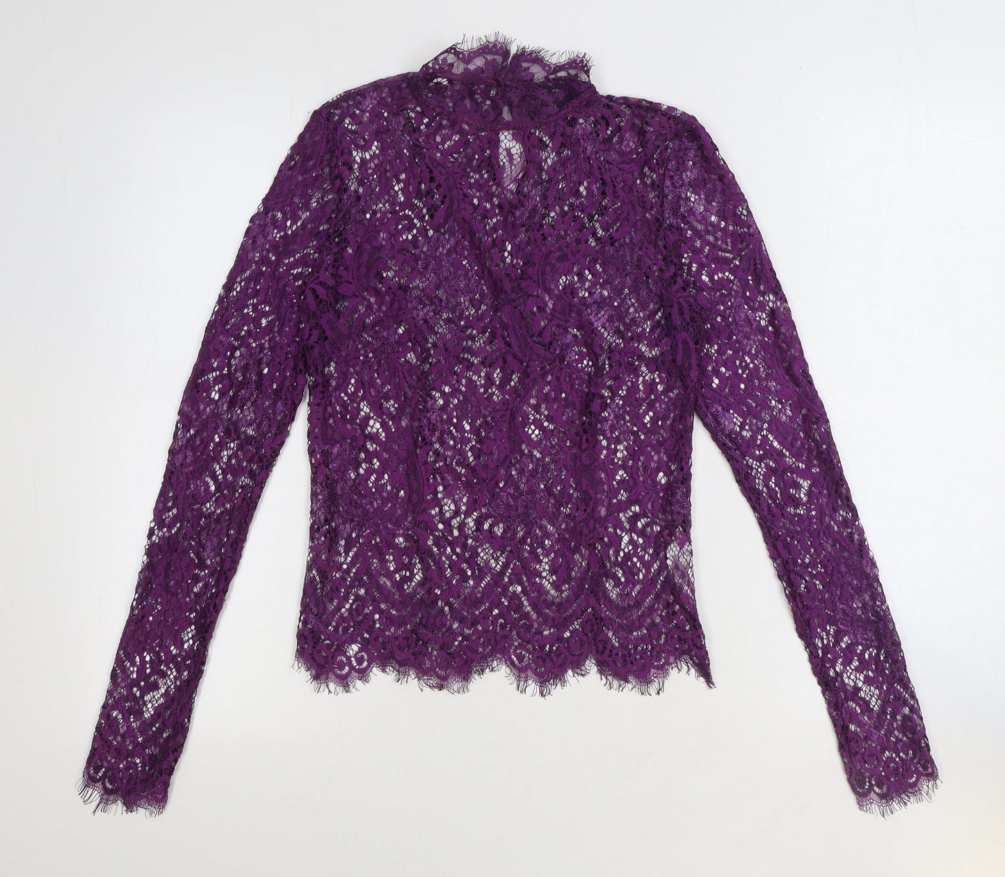Womens UK Size 4 Missguided Purple Basic Blouse