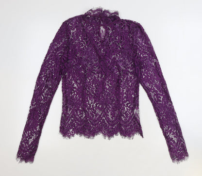 Womens UK Size 4 Missguided Purple Basic Blouse