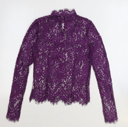 Womens UK Size 4 Missguided Purple Basic Blouse
