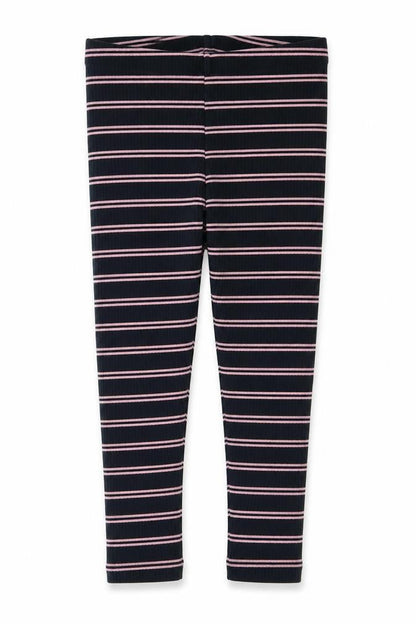 NEXT Girls Blue Striped Cotton Jogger Trousers Size 9 Months Regular Pullover - Leggings