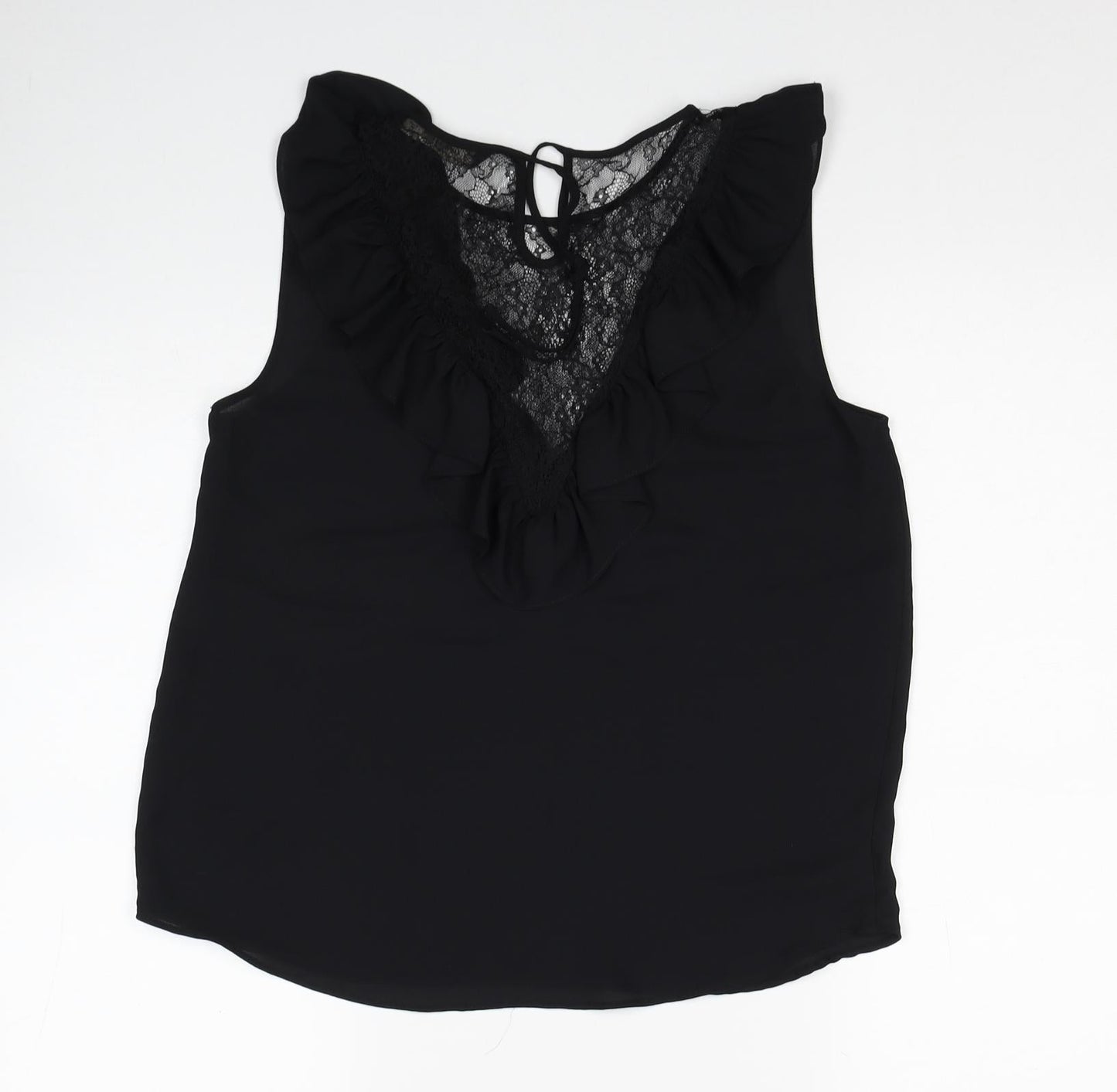 Womens UK Size M Zara Black Basic Blouse