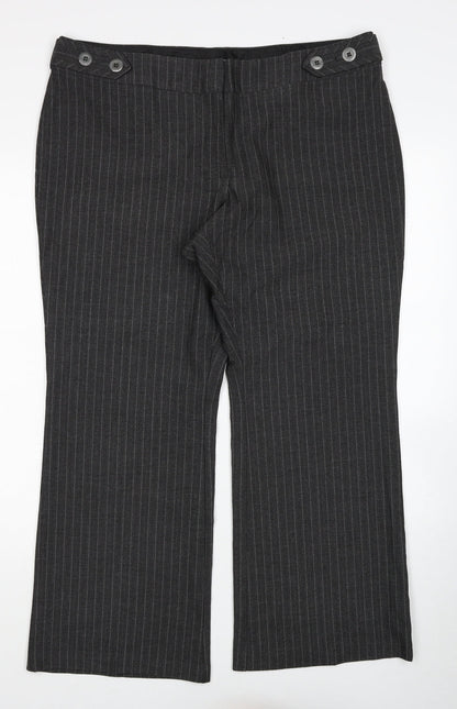 Womens UK Size 18 Marks and Spencer Regular Fit Dress Pants Grey Trousers