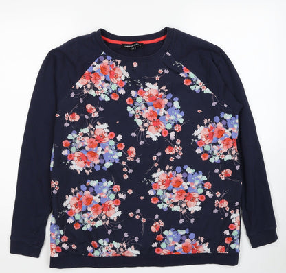 Capsule Womens Blue Polyester Pullover Sweatshirt Size 14 Pullover