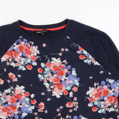 Capsule Womens Blue Polyester Pullover Sweatshirt Size 14 Pullover