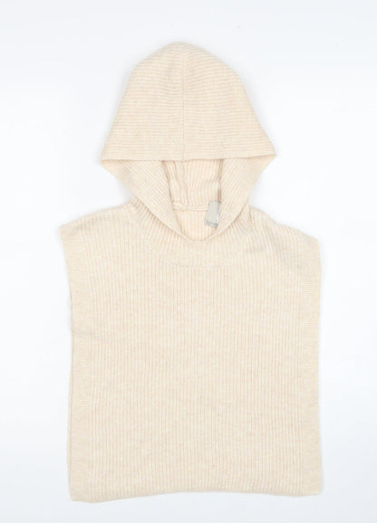 Primark Womens Beige Round Neck Polyester Pullover Jumper One Size